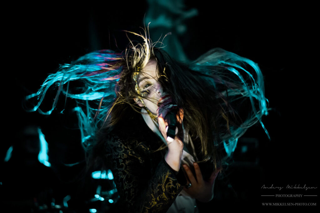 Ethereal Kingdoms live at Copenhagen Metal Fest. Vocalist Sofia Schmidt. By Mikkelsen Photo for Metal A Day.