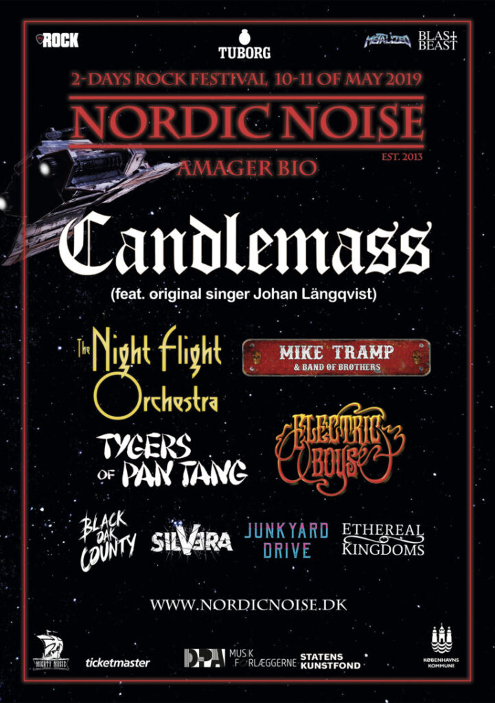 Nordic Noise 2019 poster with lineup for both days. 