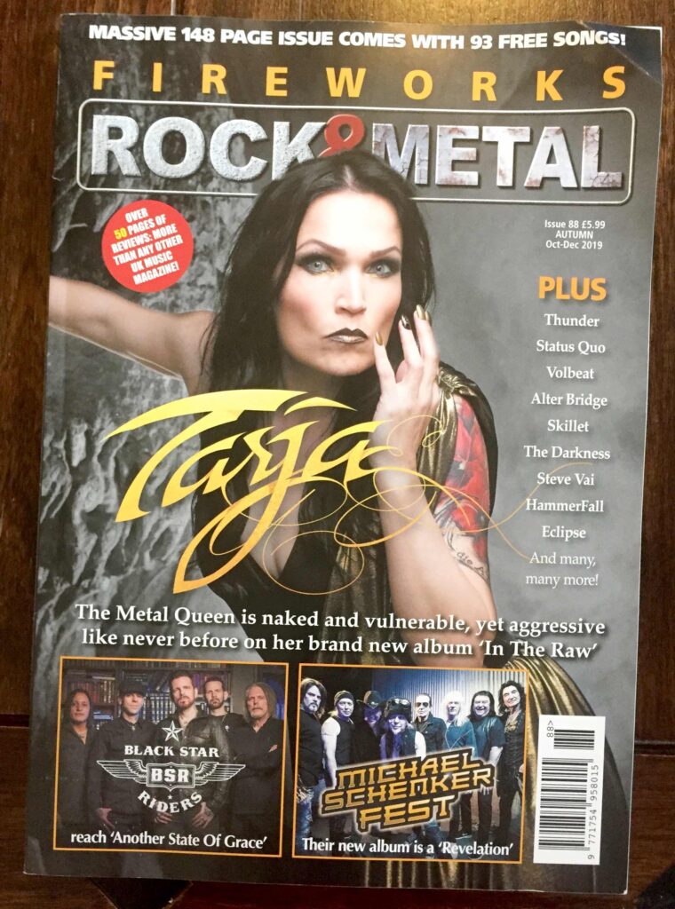 Front page of Fireworks Rock & Metal issue no 88 October-December 2019